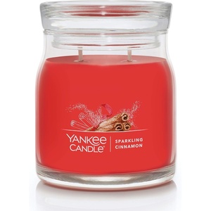 Yankee Candle Sparkling Cinnamon Scented Classic 22oz Large Jar Single Wick Candle Over 110 Hours of Burn Time(Sparkling Cinnamon)