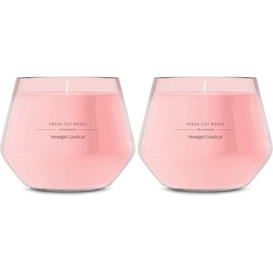 Yankee Candle Studio Scented Candle, Single Wick Jar Candle for Home Fragrance, Premium Plant Wax Blend, Long Lasting Burn, Warm Luxe Cashmere (Pack of 1)(Fresh Cut Roses)
