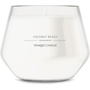 Yankee Candle Studio Scented Candle with up to 50 Hour Burn Time, Premium Plant Wax Blend for Consistent Burn, 10 oz Jar Candle with Room Filling Fragrance, Coconut Beach (Pack of 1)(Studio Medium Jar)