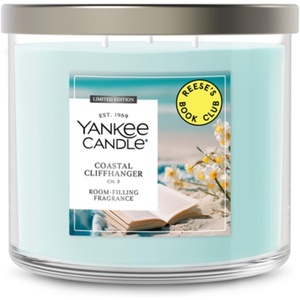 Yankee Candle x Reese’s Book Club, Coastal Cliffhanger, Summer Scented Candle, Sea Daffodil Scent, Solar Florals Scent, 22oz Large Jar Candle with up to 150 Hours Burn Time, Giftable(Coastal Cliffhanger)